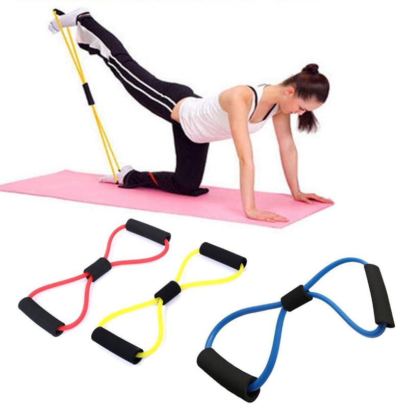 

Yoga Fitness Resistance 8 Type Muscle Chest Expander Rope Workout Yoga Fitness Tube Sports Pulling Exerciser P30