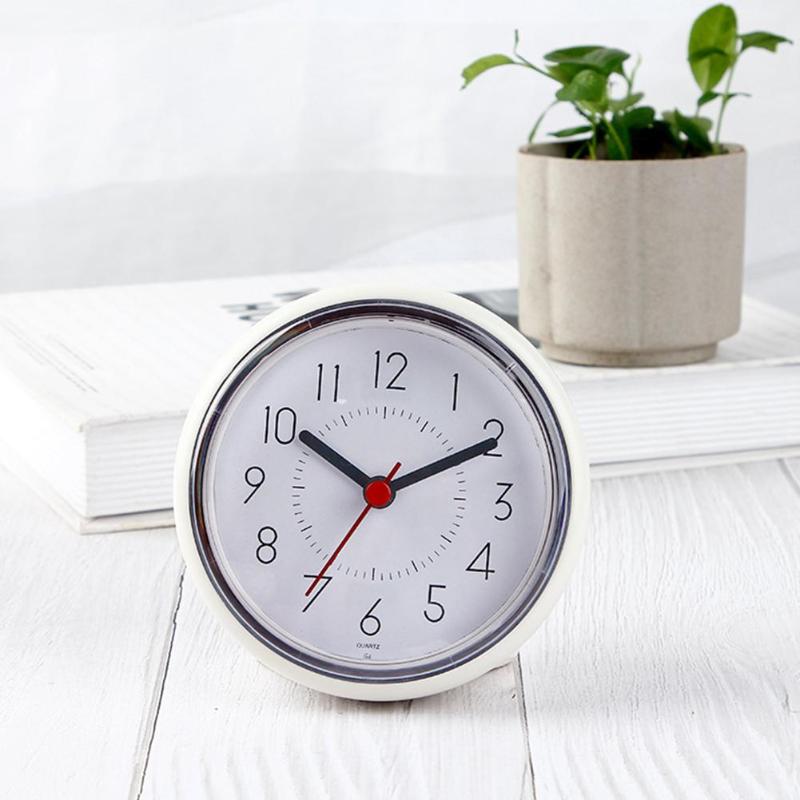 

Waterproof Suction Cup Battery Operated Silent Non-Ticking Bathroom Wall Clock