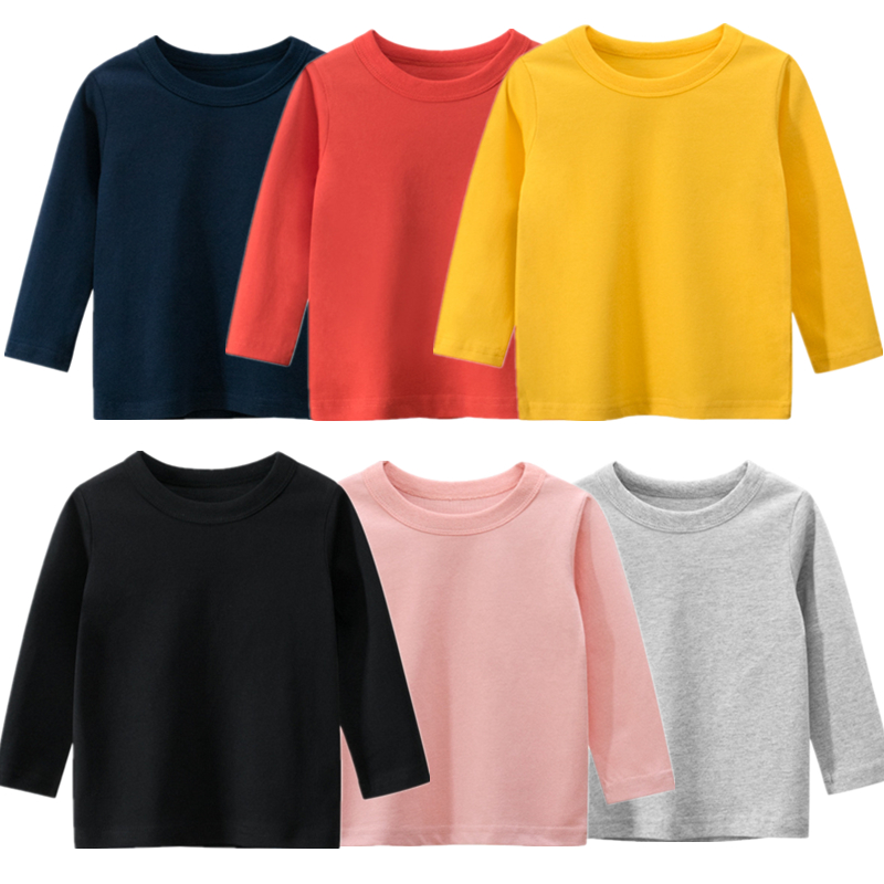 

Kids Shirts T-Shirt for Children's Children Girls Boys Girl Shirt Child Kid's Candy Color Kid 100% Cotton Tops Clothing Clothes, By3607-y