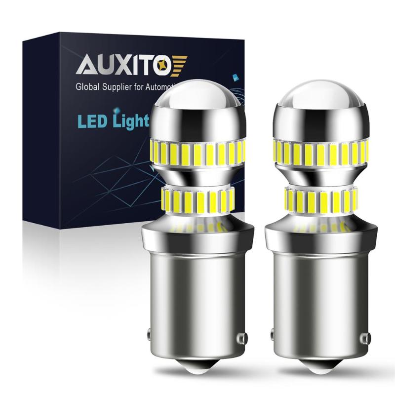 

AUXITO 2X BA15S P21W 1156 7506 LED Bulbs Canbus 6000K White Car Daytime Running Lights DRL For Kia Rio 3 4 2020 2020, As pic