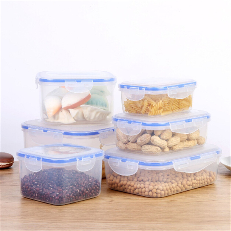 

3pcs Microwave Lunch Box PP Bento Super Thick Transparent Container Set Crisper Household Tableware Suit Kitchen Dinnerware