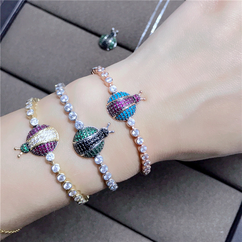 

Luxury multicolour stones turkish beetles shaped tennis bracelet,Wedding/Party/dinner Jewelry for women's Accessaries,B8339