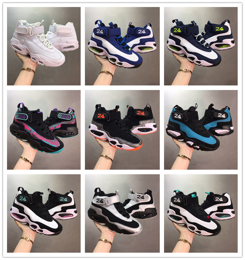 

Griffey 1 Freshwater InductKid Sliver Varsity Royal number 24 Men Basketball Sports Shoes White Mens Fashion Sneakers Size 7-11