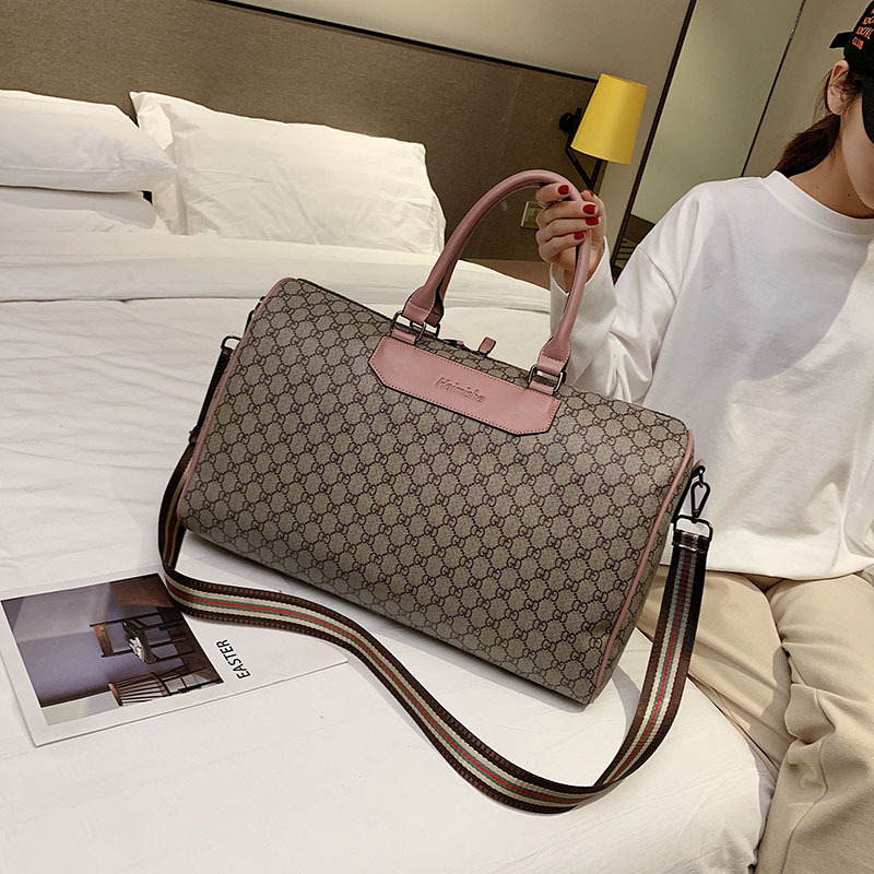 

Women Travel Bags Hand Luggage Fashion Large Waterproof Wear-resistant Weekend Short Journey Men Travel Duffle Pu Leather Bag 200921, Green