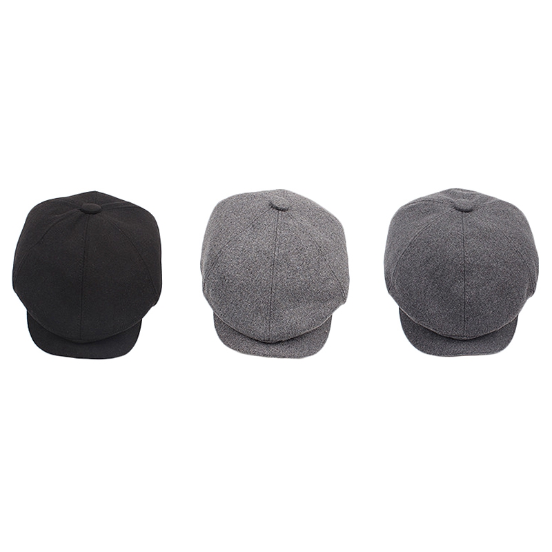 

Octagonal Cap Newsboy Beret Hat for Men's Caps Hats Autumn Winter, Dark grey