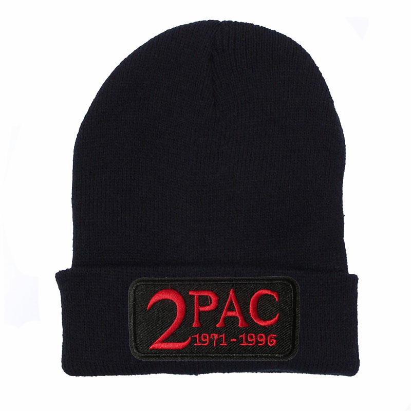 

Tupac 2pac Winter Hat Solid Hip-hop Skullies Knitted Hat Unisex Caps winter outdoor