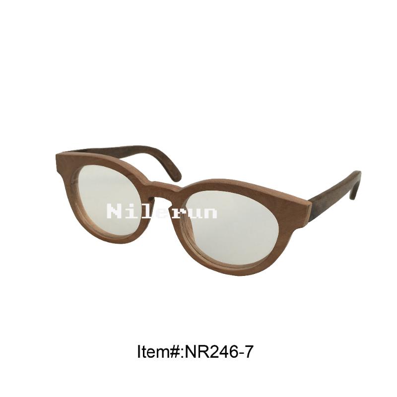 

unisex round wooden optical eyeglasses
