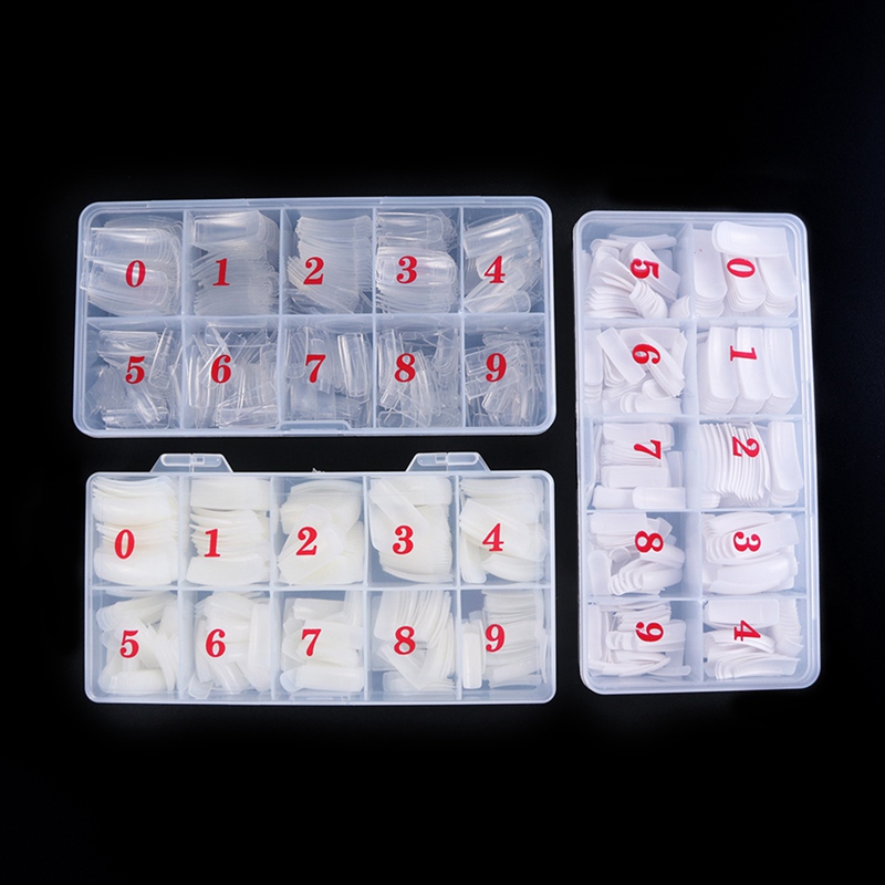 

500 Pcs/pack Fake Artificial Acrylic False Toe Nails Tips Natural White Transparent Toenails Foot Manicure Beauty Nail Tool, Bg