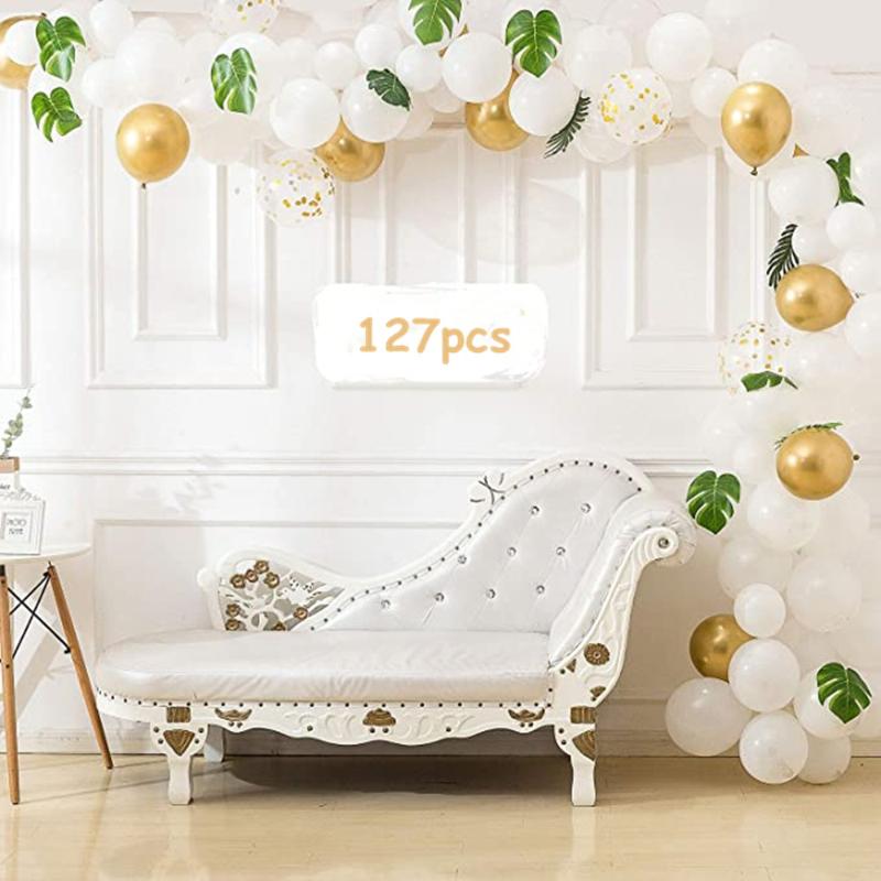 

125pcs Balloon Arch Garland Kit White Gold Pink Gold Balloons Wedding Baby Shower Bachelorette Birthday Party Background Decor