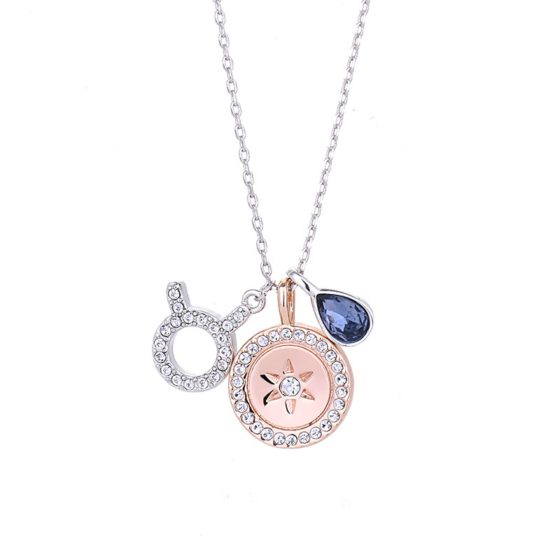 

Delicate Twelve Constellation Crystal Pendant Necklace Feminine Party Wedding Valentine's days Gifts Jewelry