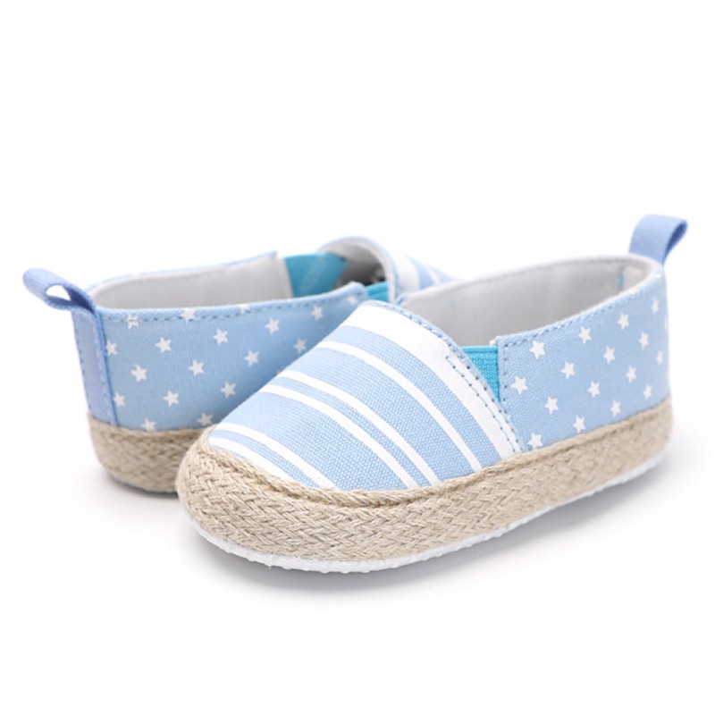 

weixinbuy Newborn Baby Shoes Moccasins Fashiob Striped Baby Girls Shoes First Walkers Toddler Girls Boys First Walkers