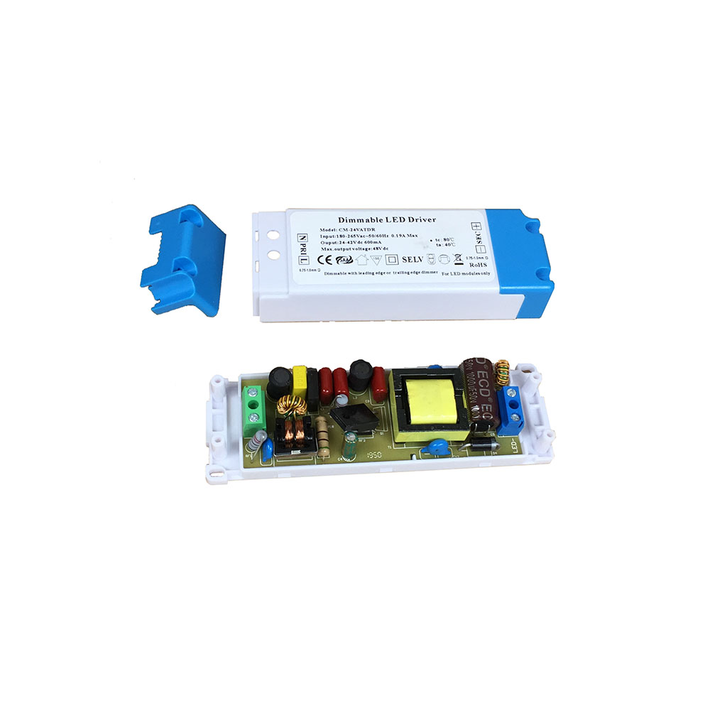 

Dimmable LED Driver 600mA Constant Current Terminal Black Power Supply 24-42V for Lighting Indoor Commercial Ceiling Light