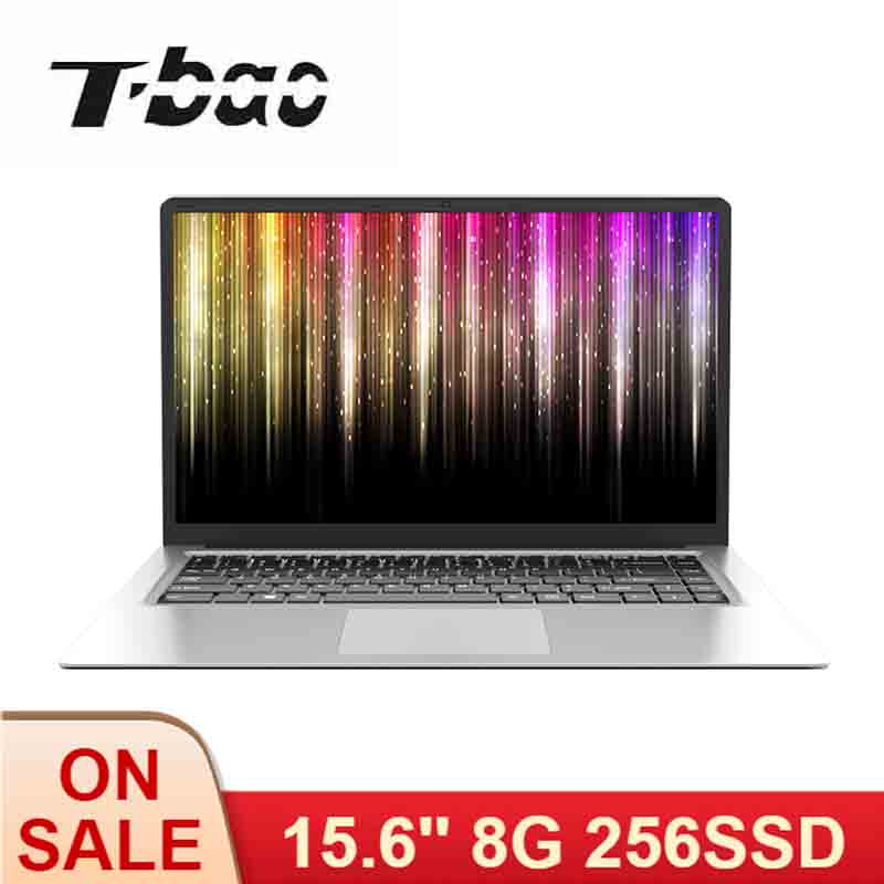 

T-bao X8S 15.6inch Ultra-thin Laptop 1080P IPS Celeron J3455 8G Memory 256G SSD Portable Computer for Office and Game, As pic