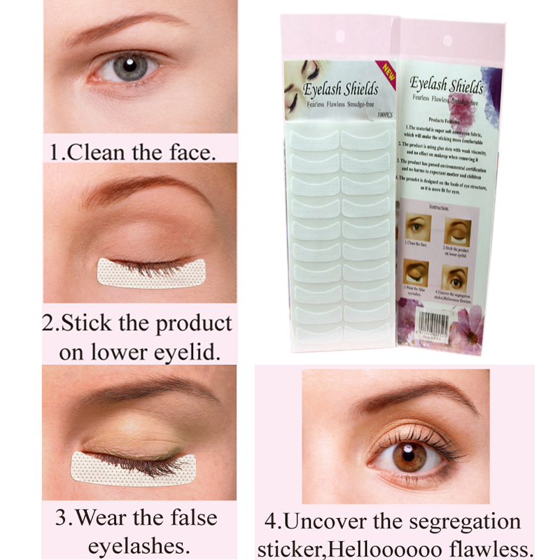 

100pcs/set Eyelash Under Eye Pads Makeup White Non-woven Fabrics Patches Eyelashs Extension Adhesive Tape Eye Tips Sticker