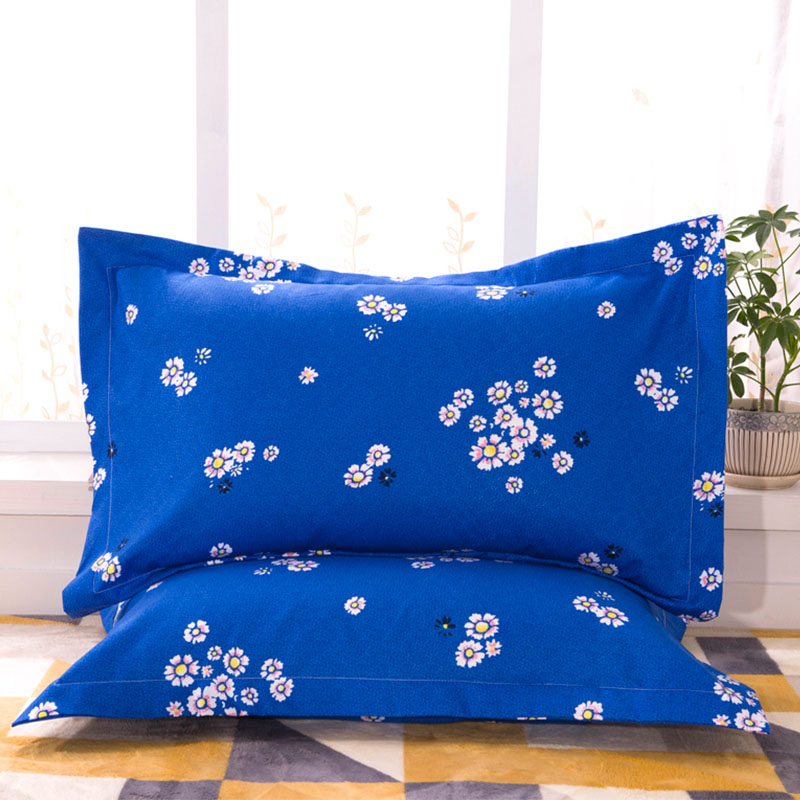 

2pcs Flower Printed Pillow Case Rectangle Sleeping Pillow Covers Polyester Decorative Covers For Bed 18 Colors, 15