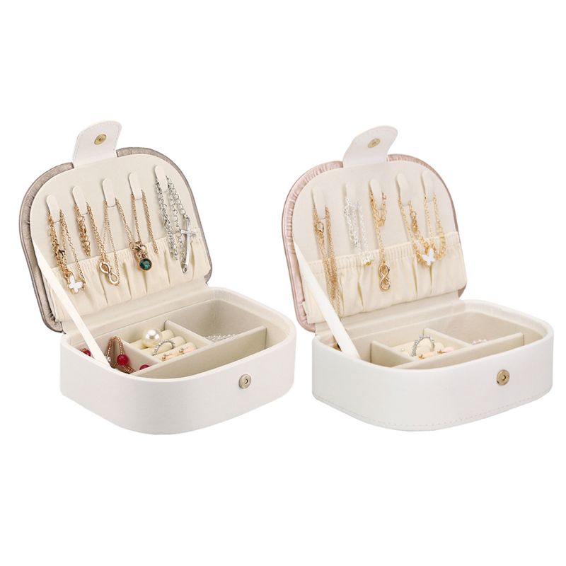 

Portable European Jewelry Box Necklace Earring Ring Large Capacity Storage Case Travel Girls Jewellery Organizer