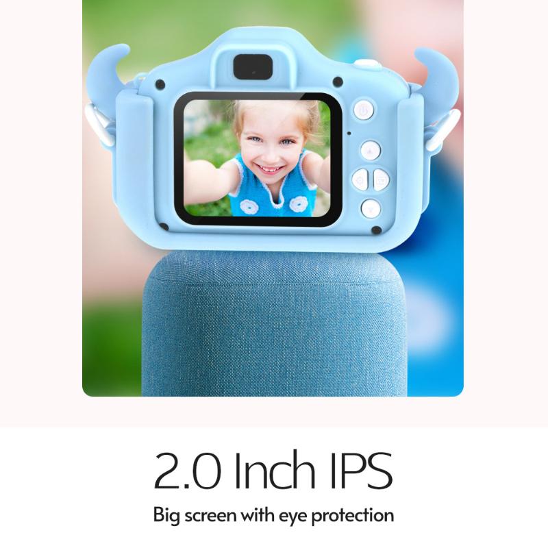 

mini Camera Kids Children Digital Camera 1080P Video Camcorder 20MP 2.0" IPS Screen Dual Lenses+Battery for Girls Boys