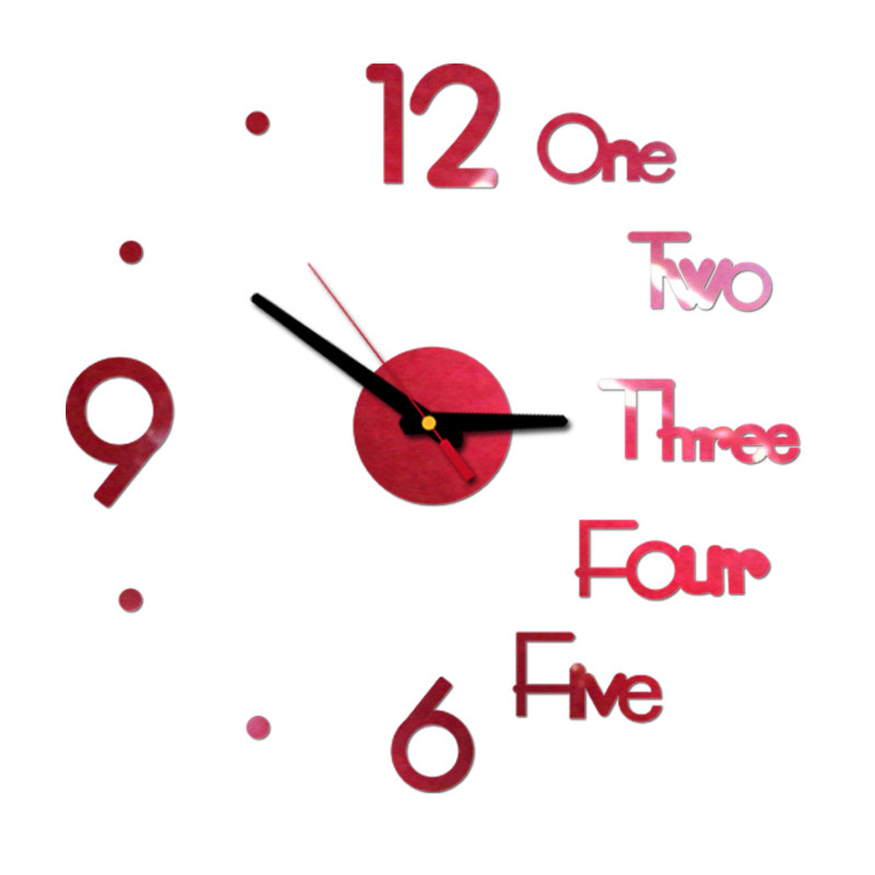 

1pcs Modern Large Wall Clock 3d Mirror Sticker Unique Big Number Watch Diy Mural Wall Art Stickers Decor Design #DQ