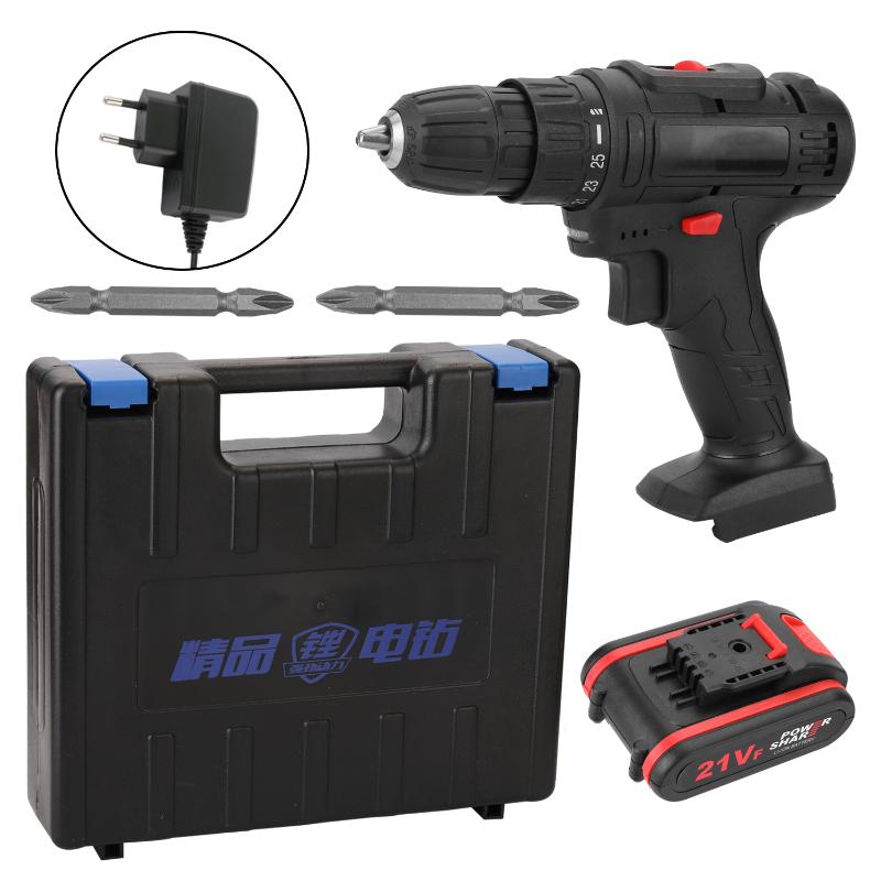 

21VF Household Multifuctional Electric Drill Mini Screwdriver Rotation Ways Speeds Torques Adjustable