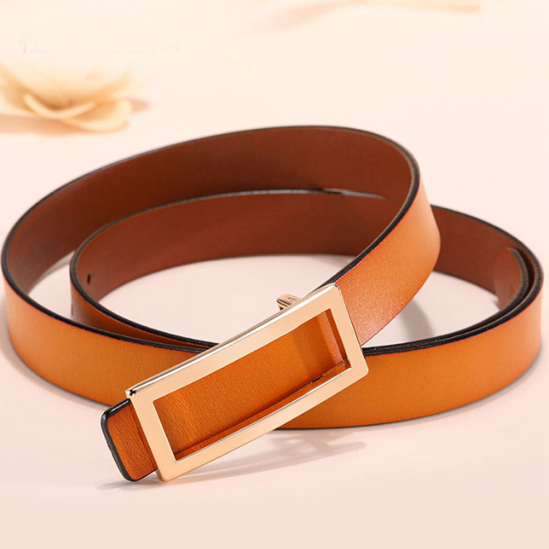 

Anxianni Women's Pants Dress Strap Genuine Leather Belts with Alloy Retro Buckle Jeans female high quality ladies retro belt, Black