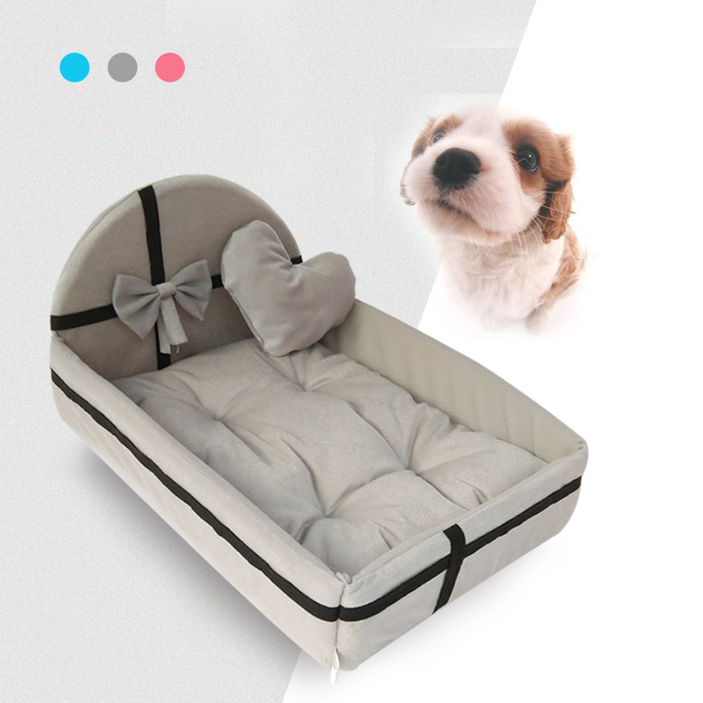 plush dog house bed