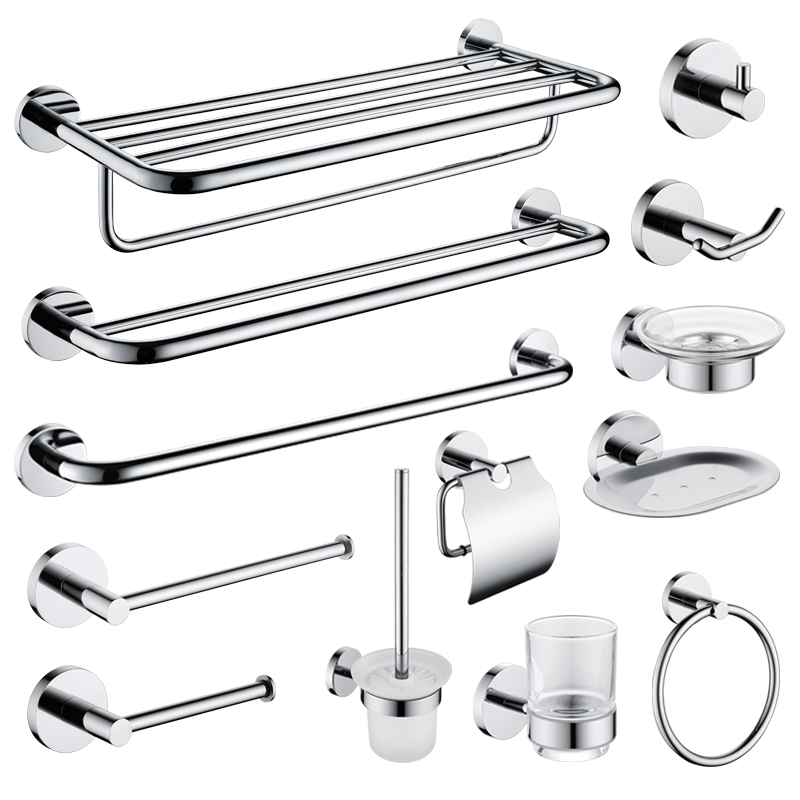 

Bathroom Hardware Polish Robe Hook Towel Bar Rack Towel Ring Paper Holder Toothbrush Holder Toilet Brush Bathroom Accessories