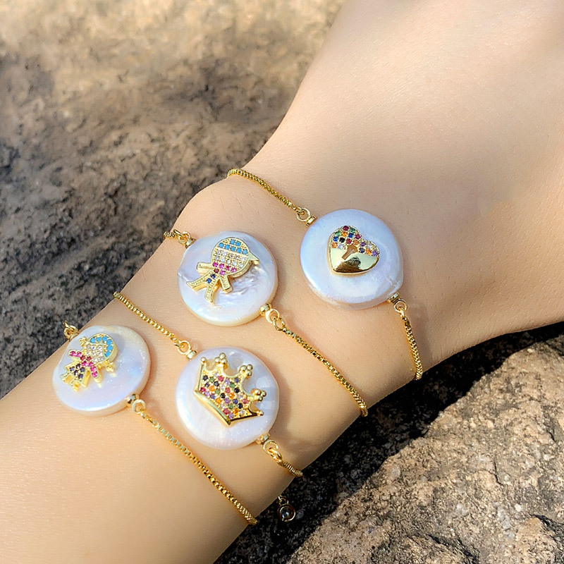 

New 1Pcs Pearl Bracelet Charm Handmade Crystal Bracelets For Women Adjustable Rope Lady Jewelry Accessories Dropshipping