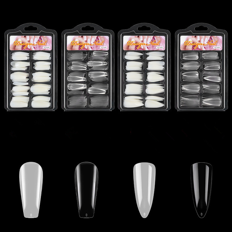 

100pcs False Nail Tips Artificial Fake Acrylic Nails Art Tools Full-Half Cover False Nails Nail Art UV Gel Manicure Tips H072