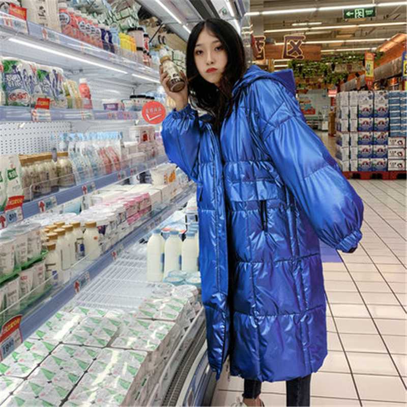 

Down Cotton coat women winter Padded Jacket 2020 new women Clothes sequined bread coat Fashion loose Parka M74, Black