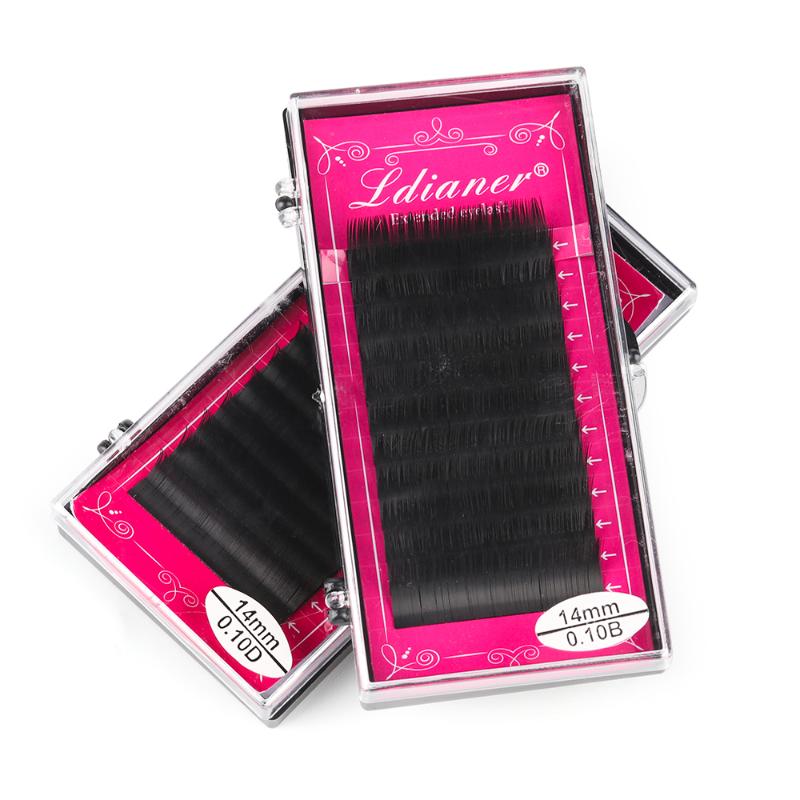 

12 lines Handmade Professionals Faux Mink Individual Soft Faux Mink Eyelashes Volume Extension Lashes B/C/D Curl Full Size
