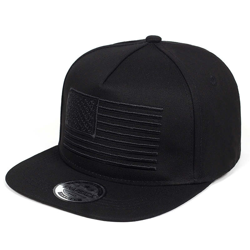 

2020 New Stars and Stripes Embroidery Cool Flat Bill Baseball Cap Mens Gorras Snapbacks 3D Flag Hat Ourdoor Hip Hop Snapback Cap, Gray