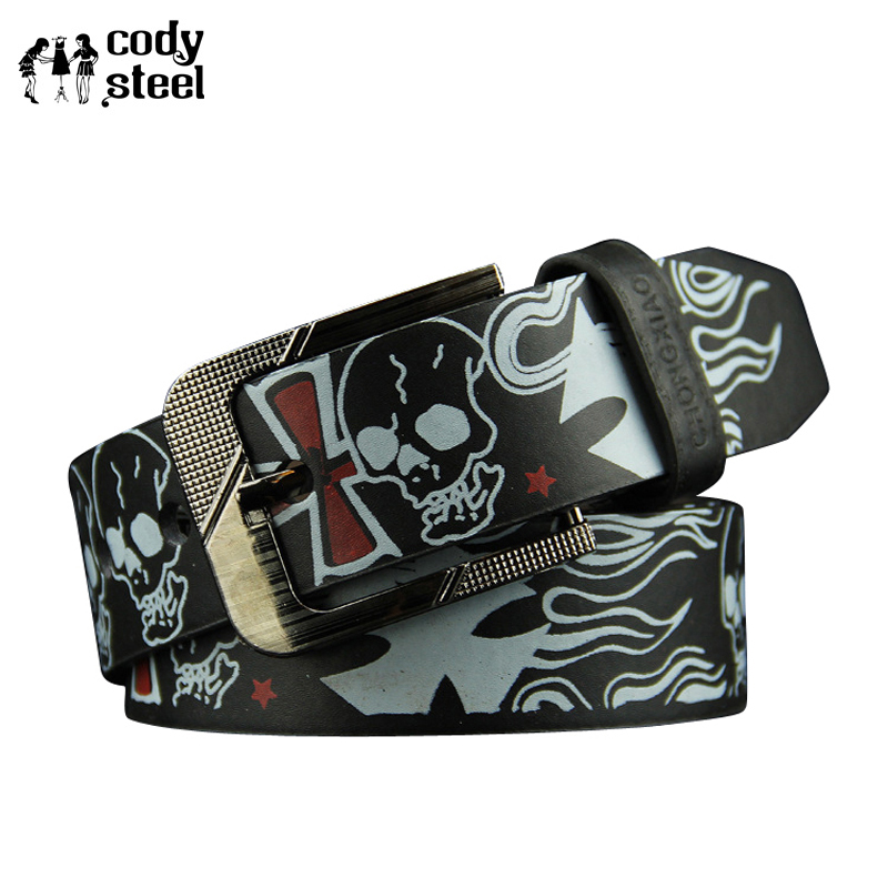 

Cody Steel Pin Buckle Men Belts PU Leather Classic Women Fashion Belts Individuality Casual Female Unisex, Brown