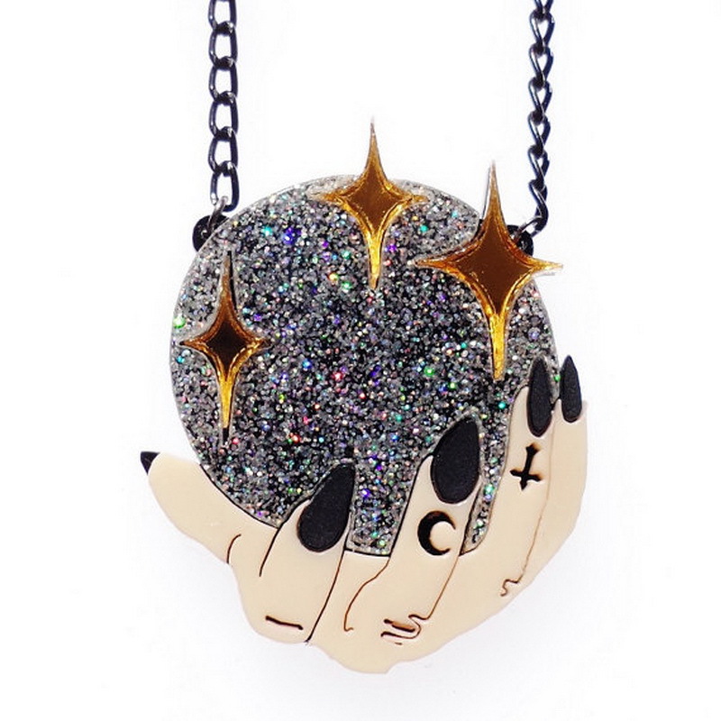 

Jeselleco Genuine Magic Witch Crystal Ball Necklace Acrylic Necklace