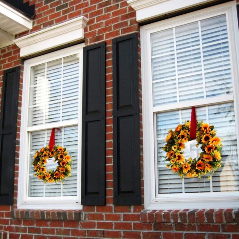 

New Flower Garland Ornaments Round-shaped Artificial Flowers Wreath Lintel Home Wedding Simulation Rose Doors Decorated, 27g