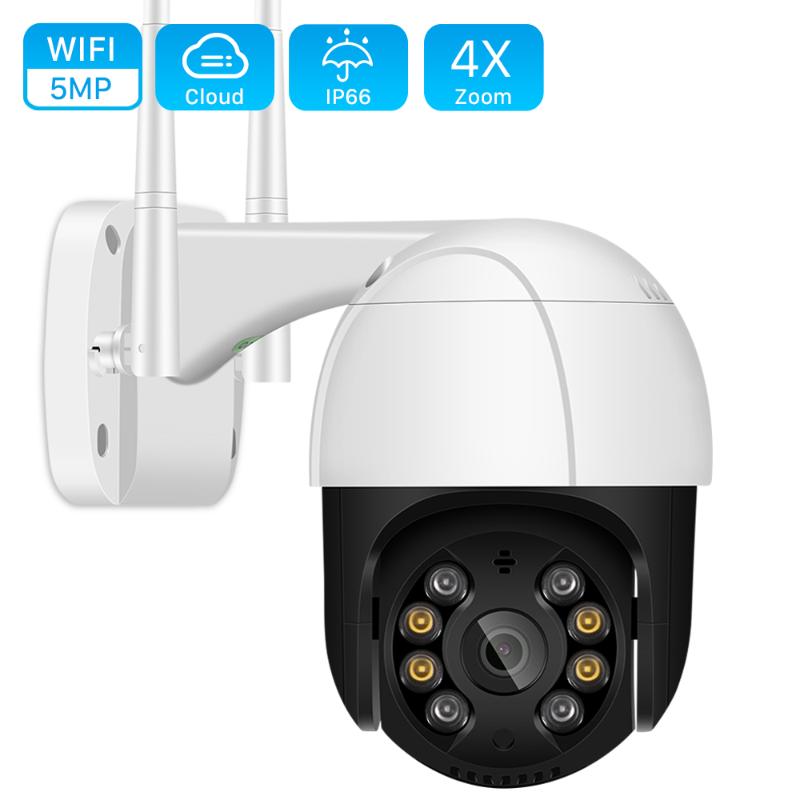

5MP Wifi PTZ IP Camera Outdoor Waterproof 4X Digital Zoom H.265 1080P Ai Human Detection Auto Tracking ONVIF CCTV IP Camera