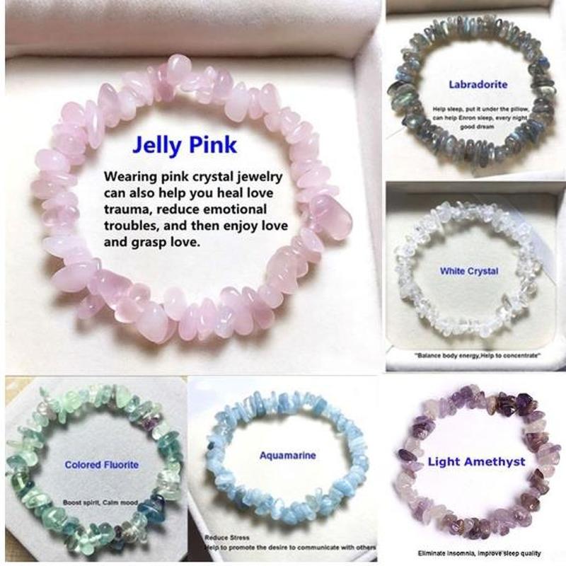 

Handmade Natural Crystal Chakra charm stone moon tigereye men Gravel Bracelet Beads Bangles Bracelets for women