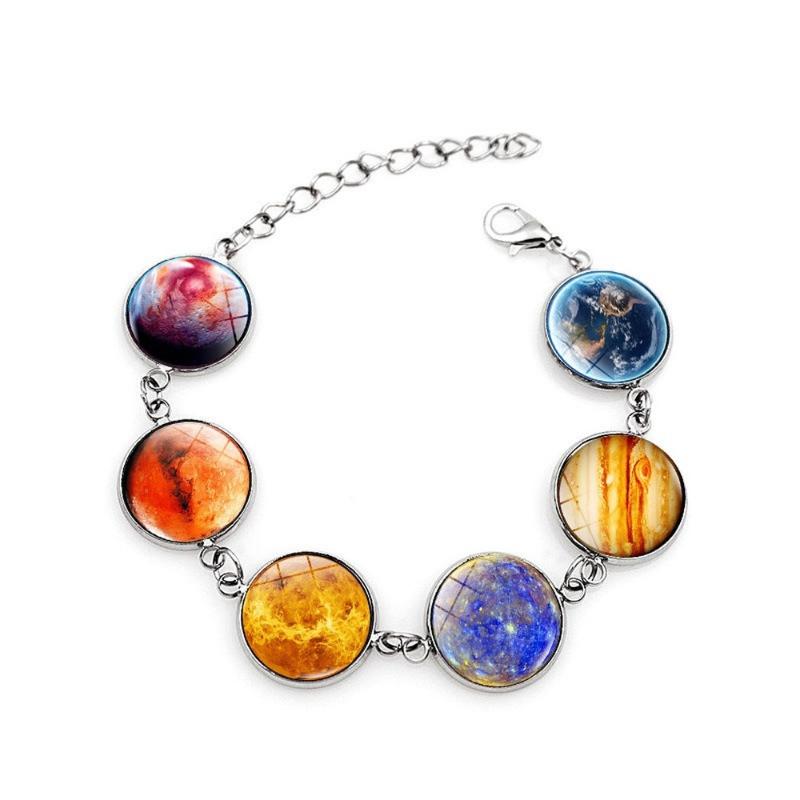 

Bracelet Accessories Universe Galaxy Planetary Time Stone Bracelet Glass Crystal Jewelry Bracelets For Women