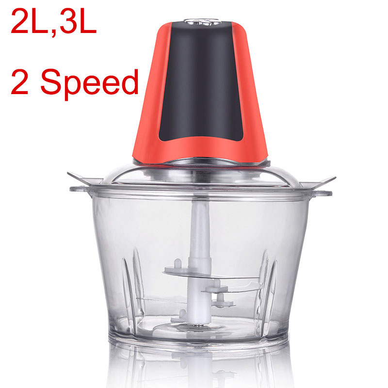 

2L 3L TWO SPEED Electric Kitchen Meat Grinder Chopper Cocina Shredder Chopper Stainless Steel Knife Meat Slicer