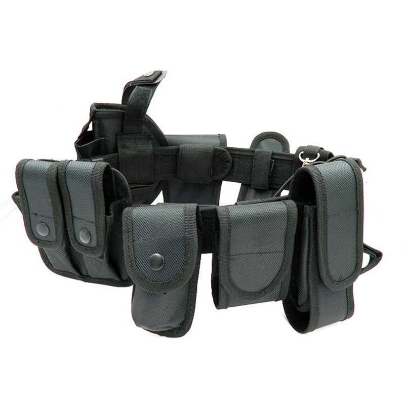 

Multifunctional Security Belts Outdoor Tactical Training Guard Utility Kit Duty Belt Belt With Pouch Set, Black