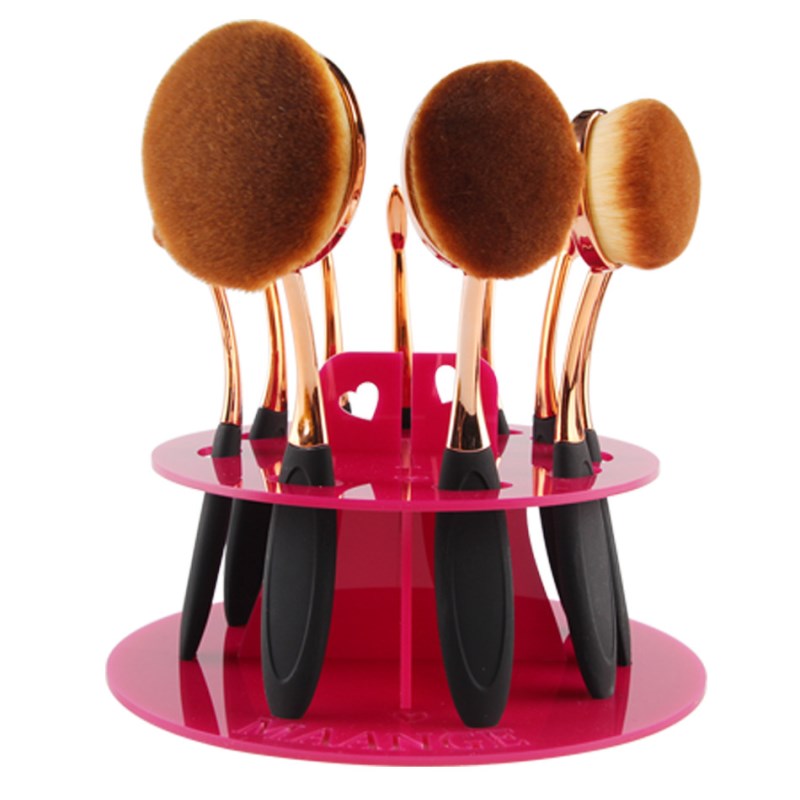 

Professional Round Makeup Acrylic Make Up Brushes Holder DIY Support Display Brushes Case Organizer Rack Cosmetic Kits