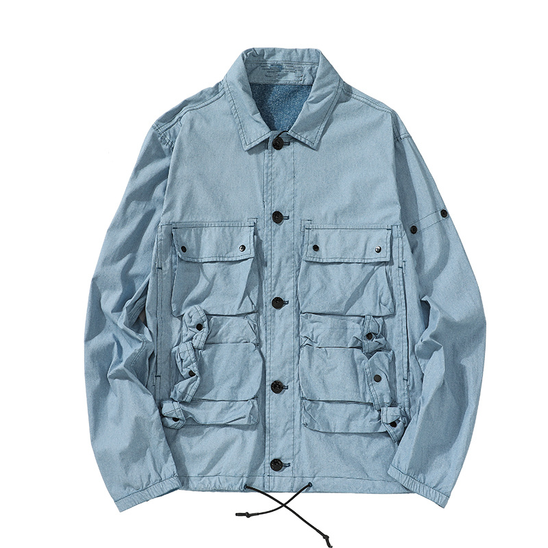 

Men's Clothing Outerwear Coats Jackets turkey original blue dye technology fabric sewing piano pocketthin style mens jacket