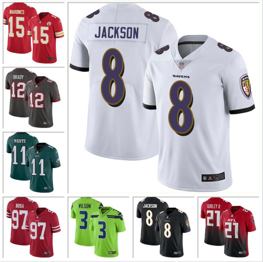 

Patrick Mahomes Todd Gurley Jersey Cam Newton Carson Wentz Russell Wilson Tom Brady Lamar Jackson Nick Joey Bosa Julio Jones Jerseys boy 4xl, Blue