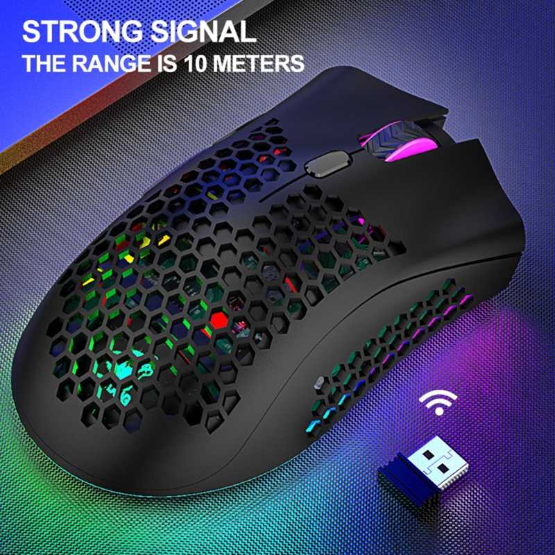 

Lightweight X3 Gaming Mouse Honeycomb Shell Wireless Ergonomic Mice for Computer B85A
