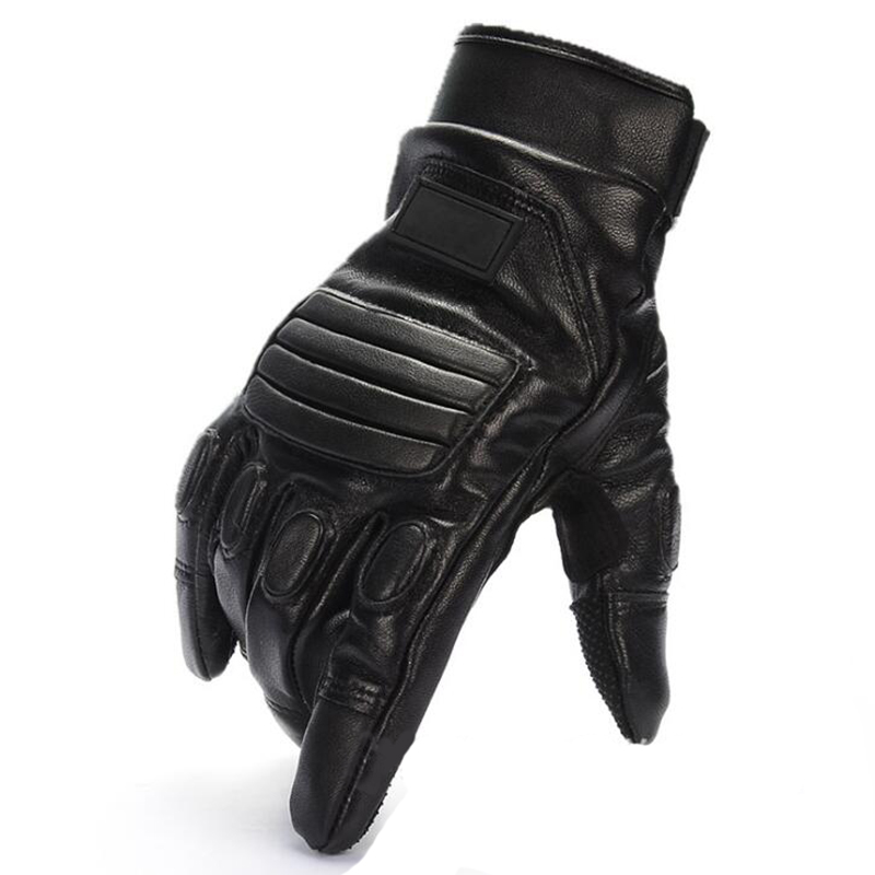 

Men's Full finger Genuine Leather Sheepskin Gloves Real Fur Leather Men Mittens Winter Thick Warm Driving Half finger Gloves S63