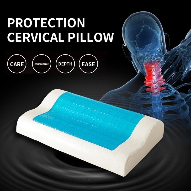 

Pillow Memory Foam Gel Summer Ice-cool Silicone Space Slow Rebound Neck Home Bedding