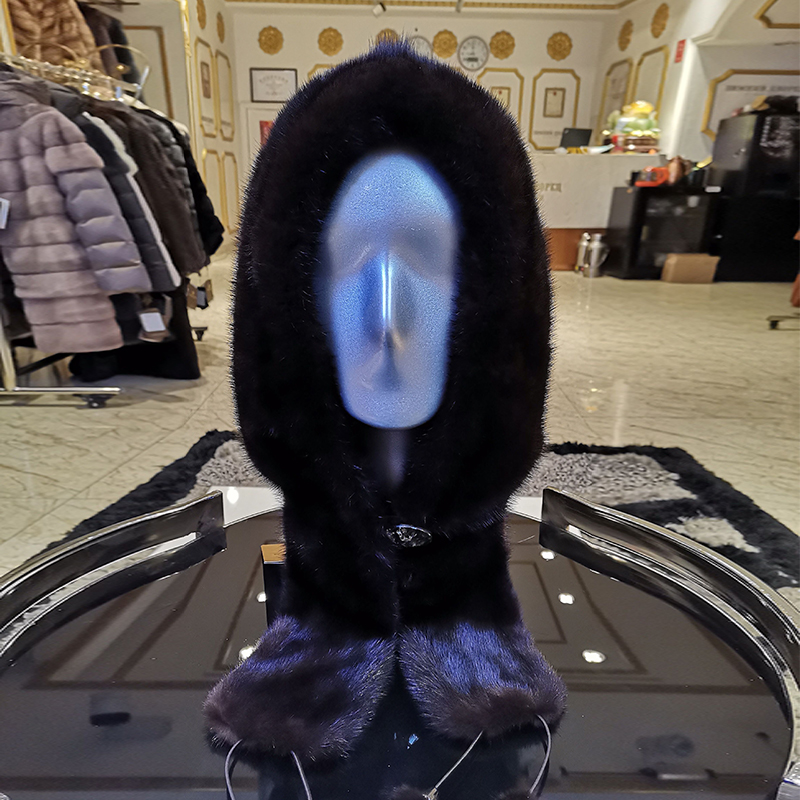 

WINTER 2020 Fur Hat Winter Warm Natural Hats for Women Classic Luxury Caps Earflap mink hat, 19-6