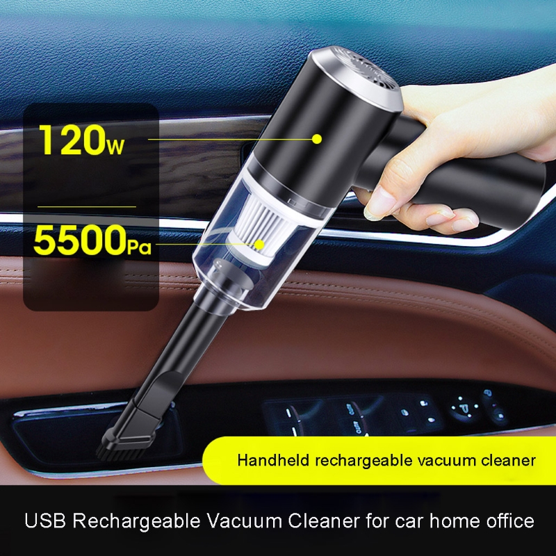 

USB Rechargeable Cordless 5500Pa 120W Portable Handheld Powerful Wireless Car Vacuum Cleaner for SUV Truck Home Office