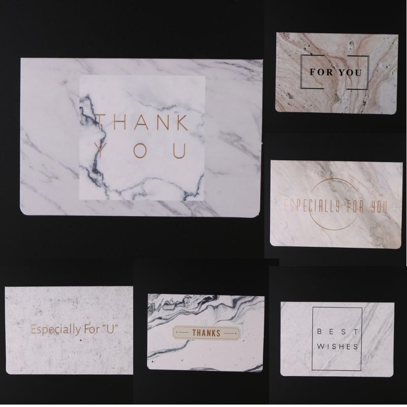 

10pcs Thank You Cards Marble Pattern Greeting Cards Notes Card Blank Inside with Envelopes