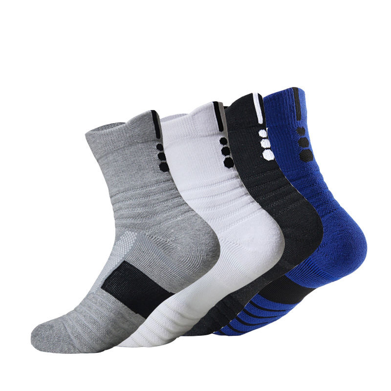 

Men Fitness Running Bike Cycling Hiking Sport Socks Outdoor Basketball Soccer Compression Socks Breathable anti slip, Long black