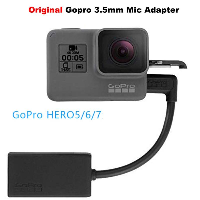 

Original 3.5mm Mic Adapter for Hero 8 7 6 5 Black Microphone Adapter Accessory